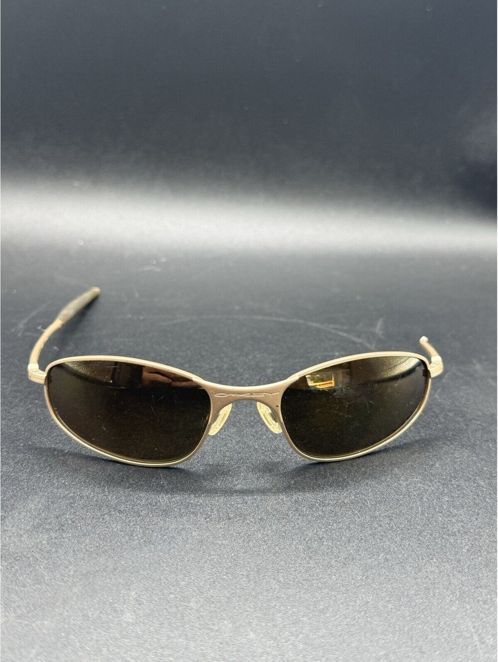 Oakley A Wire Gen 1 Platinum/Gold Iridium Lenses (Missing Left Arm)